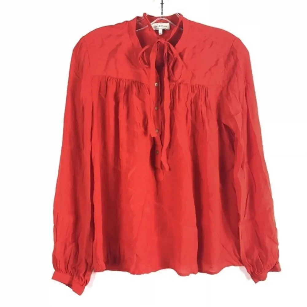 ✨HP✨Lucky Brand Tie Neck Top✨